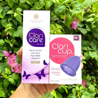 Cốc nguyệt san Clari Pháp (tặng dd rửa)