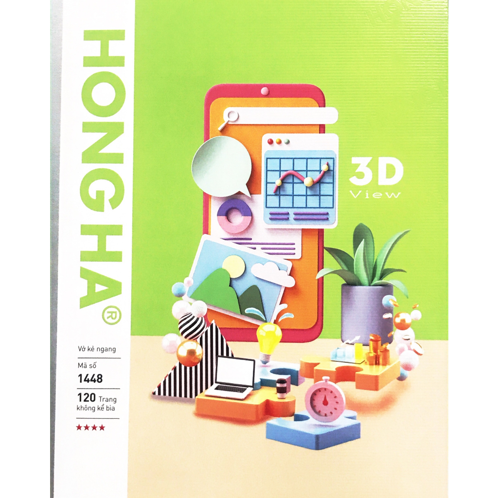 Vở kẻ ngang Study Hồng Hà -120 trang không kể bìa - Mã 1448 - Shop giao bìa ngẫu nhiên