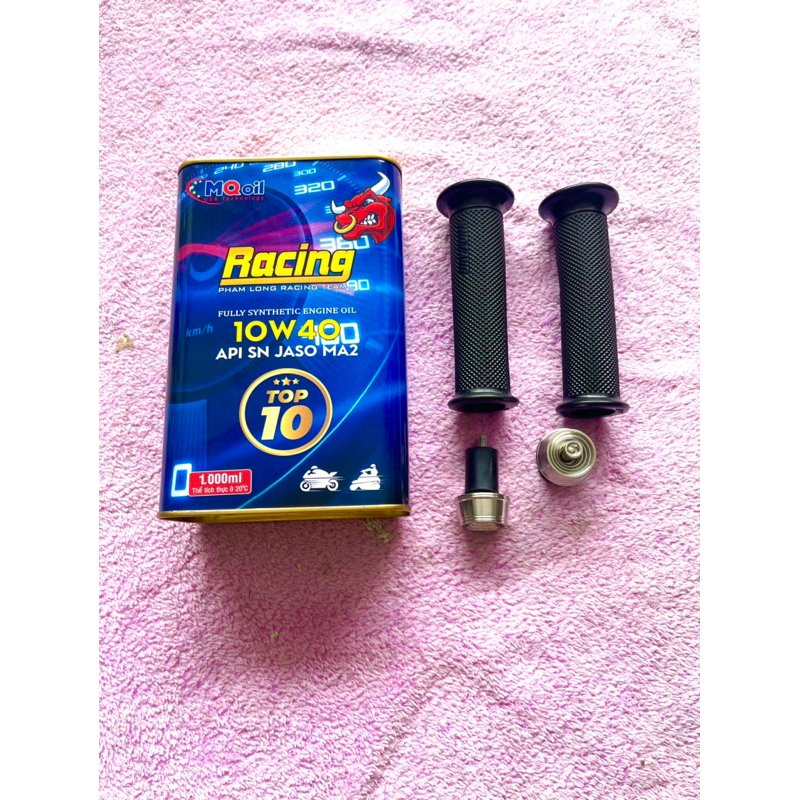 Nhớt  phạm long racing tặng cặp  gù tay lái mẫu thái