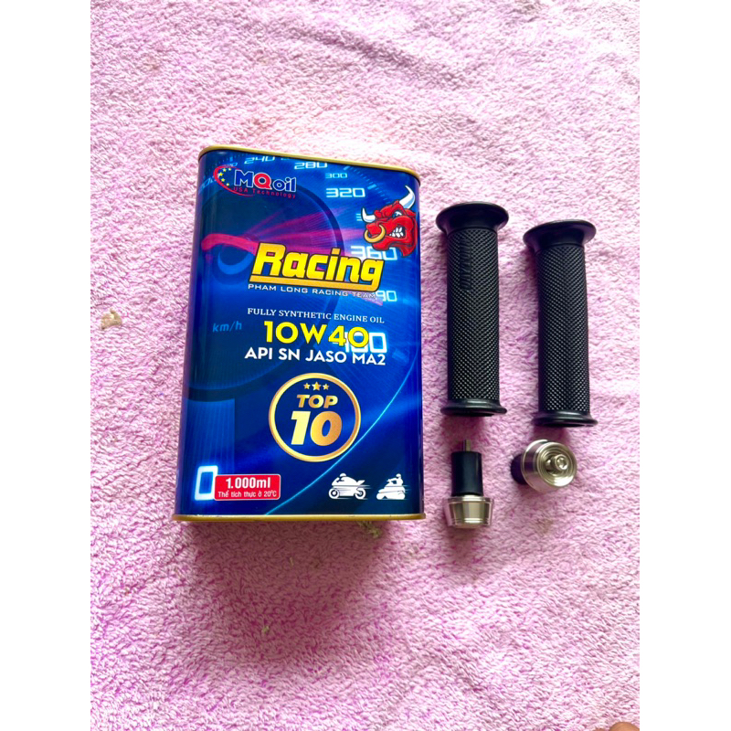 Nhớt  phạm long racing tặng cặp  gù tay lái mẫu thái