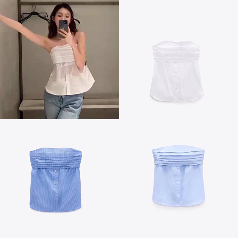 Áo Poplin Phối Chi Tiết Zara