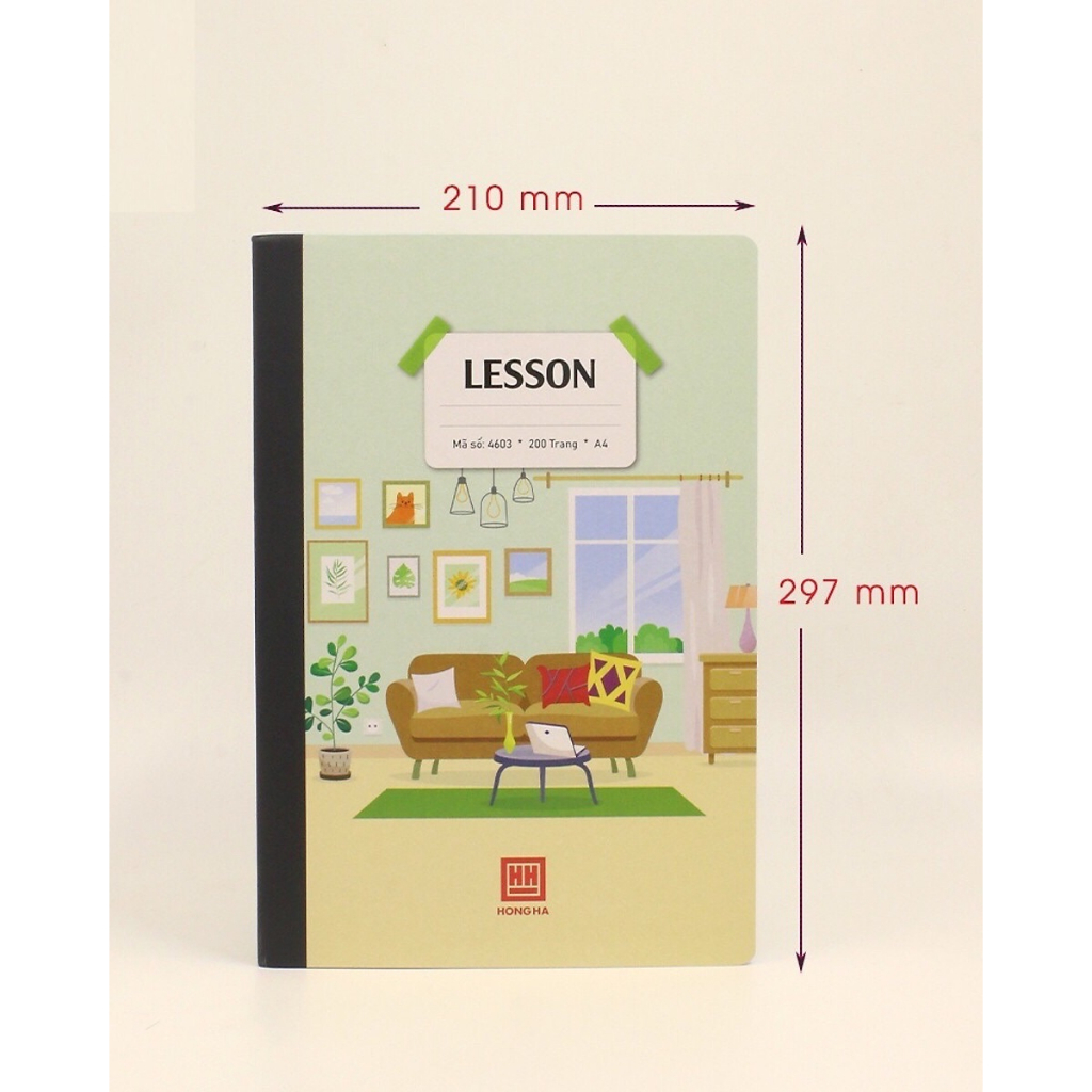 Vở - Sổ Lesson A4 Hồng Hà - 200 trang cả bìa - Mã 4603 - Shop giao bìa ngẫu nhiên