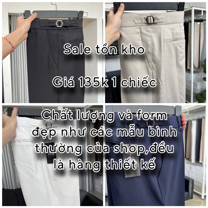 Quần âu sale tồn kho, hàng thiết kế form chuẩn đẹp - HALIOMAN