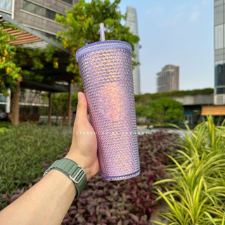 Ly Starbucks Studded Glitter Purple 710ml