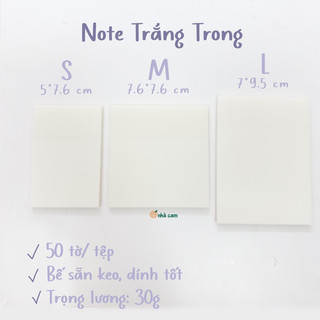 Giấy Note Copy Trong Suốt Nhà Cam