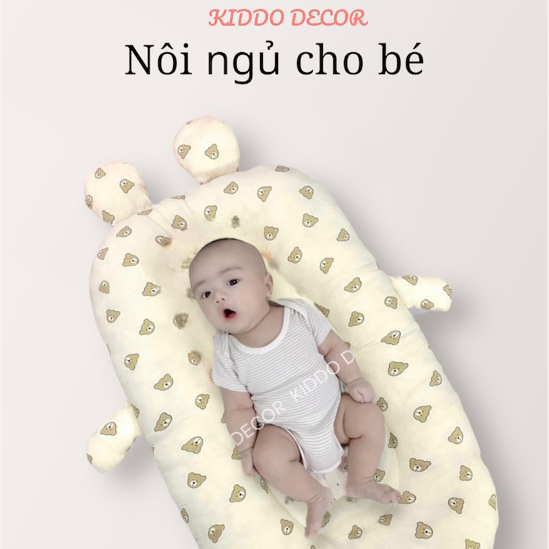 Nôi vải chung giường cao cấp Kiddo Decor, đệm nằm chung giường đẹp an toàn cho bé yêu