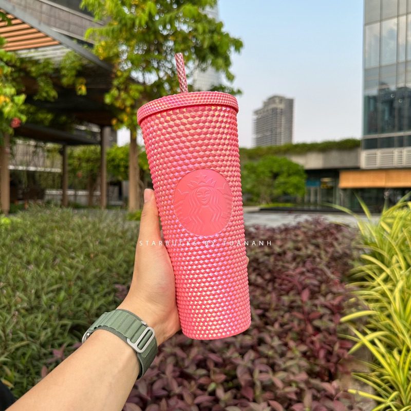 Ly Starbucks Studded Pink Bubblegum Pearl 710ml