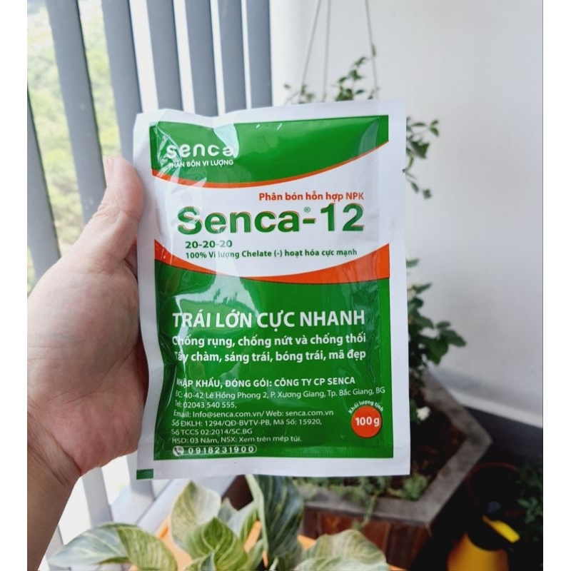 Phân bón Senca 12 ( Siêu to trái, dưỡng quả, gói 100gam)