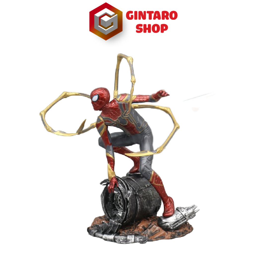 Mô hình người nhện Spider Man hiệu ứng đẹp cao 20 cm, Mô hình Spiderman Avenger cao cấp Full Box