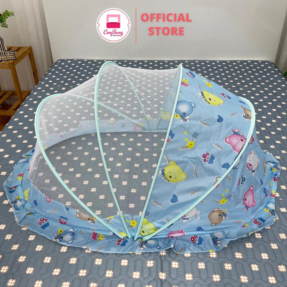 Màn mùng chụp tự bung cho bé gấp gọn thông minh - sơ sinh, bé lớn, bé nhỏ, trẻ em chống muỗi tuyệt đối