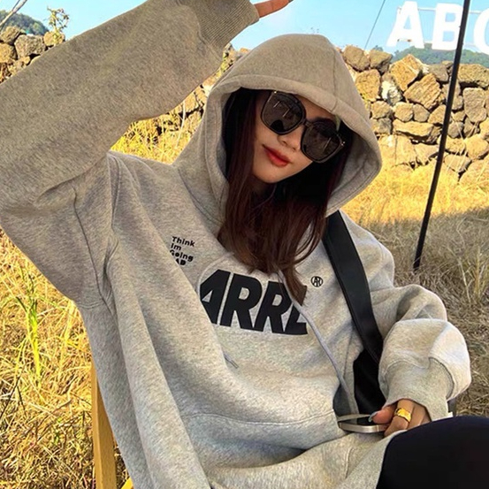 [ RẺ VÔ ĐỊCH] Áo Hoodie Nỉ Ngoại Xám Arrl  Unisex- Hoodies form rộng tay bồng mũ 2 lớp kiểu dáng basic nam nữ