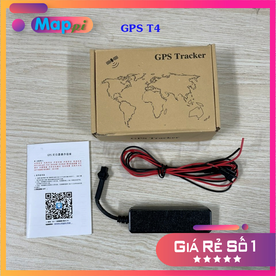 Định Vị GPS T4 Chống Trộm Cho Xe Máy Oto App tiếng việt Miễn Phí