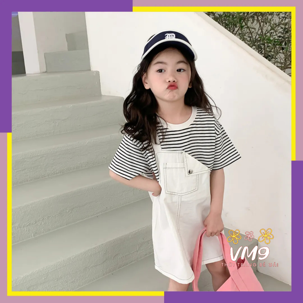 Váy hai mảnh giả yếm cho bé gái AMBB KIDS - Đầm cho bé gái
