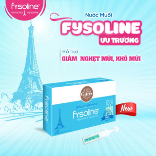  Fysoline xanh - Nước muối ưu trương hỗ trợ làm giảm nghẹt mũi cho bé - Hàng Pháp - Hộp 20 ống 