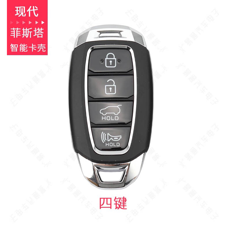 Vỏ chìa khóa Smartkey hyundai 4 NÚT - VỎ chìa khóa hyundai santafe, accent, kona, accent 2021 CAO CẤP CHUẨN ZIN