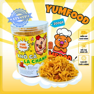 Khô gà lá chanh 💛 𝐅𝐑𝐄𝐄𝐒𝐇𝐈𝐏💛 đồ ăn vặt khô gà xé lá chanh siêu ngon 200gr yumfood