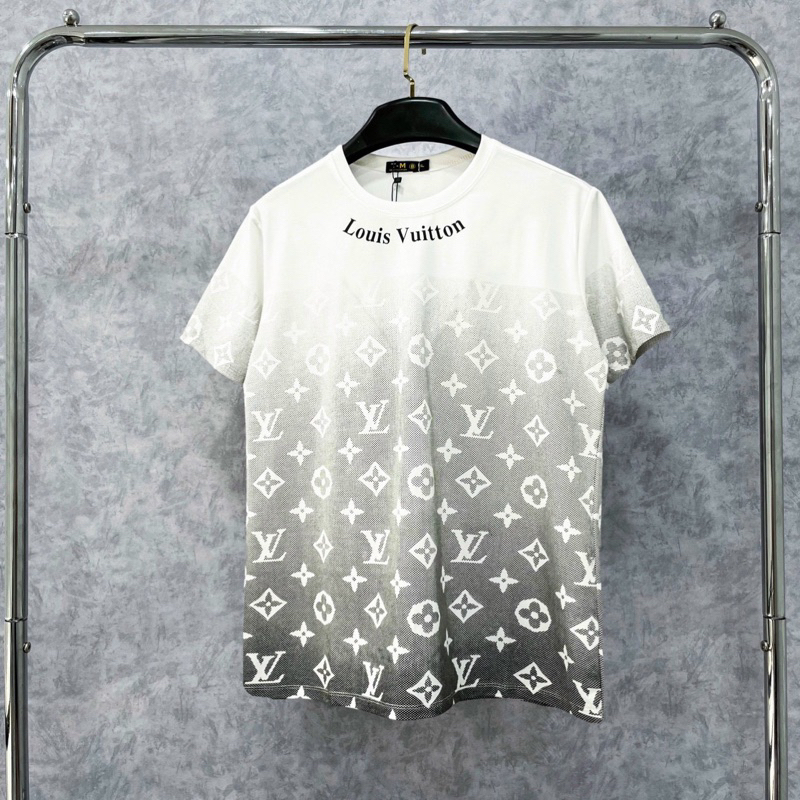 Áo Thun cotton Cổ tròn Tay Ngăn in loang chữ  CTTN