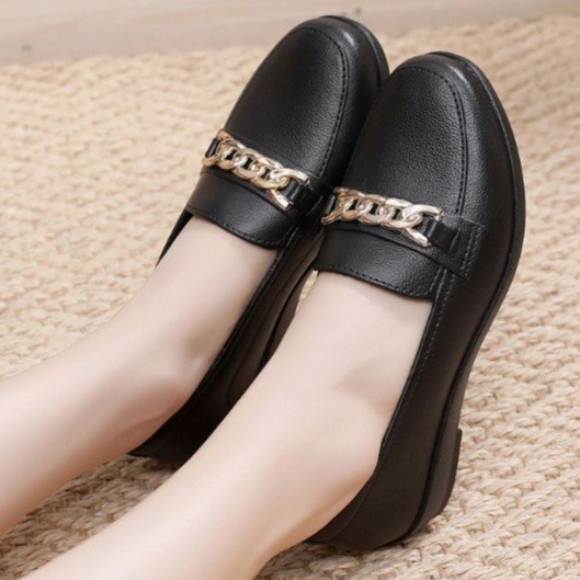 Giày Nhựa Nữ đế 3p , Đi Mưa Chống Trợn Trượt Màu Đen Siêu Xinh Siêu Mềm HY825