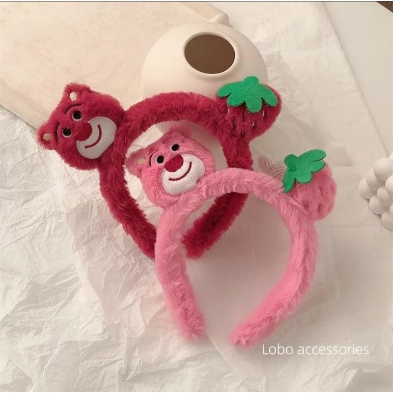 Cài Tóc Gấu Dâu Tây Hồng Lotso Dễ Thương