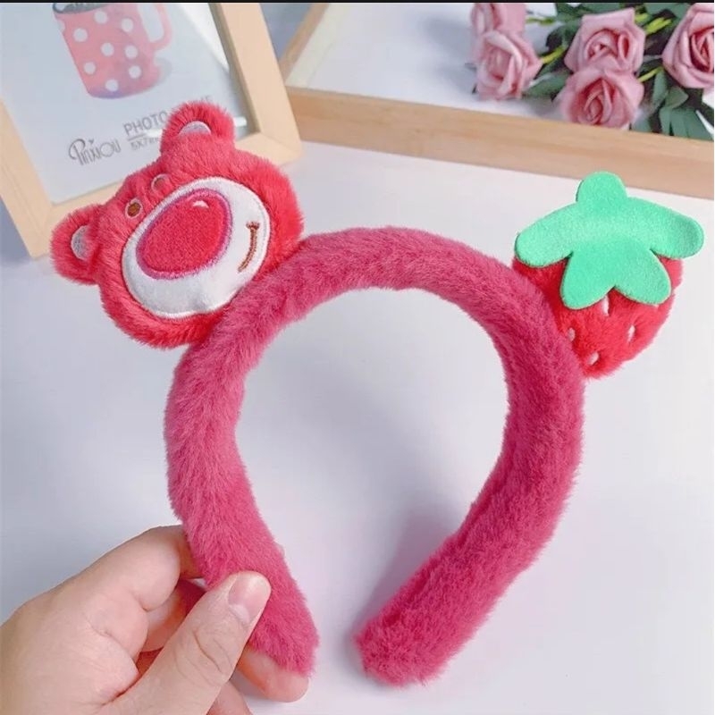 Cài Tóc Gấu Dâu Tây Hồng Lotso Dễ Thương