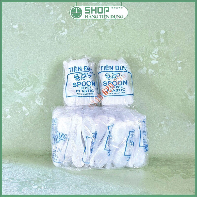 1000 Thìa nhựa ngắn dùng 1 lần, thìa xôi, chè