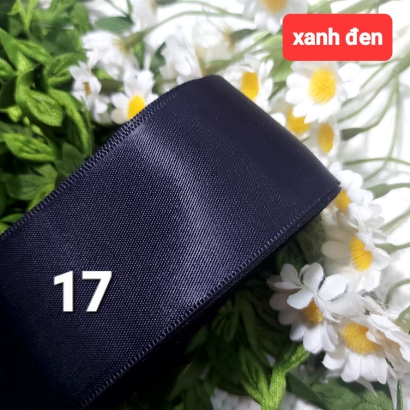 Ruy băng lụa satin 2 mặt , nguyên liệu handmade,size 3.7cm và 4cm .