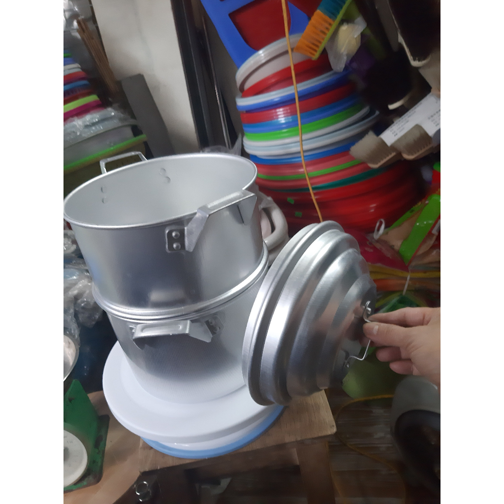 Chõ đồ xôi  liền thân nhôm tinh khiết đúc, nồi hấp đa năng, chõ xôi dày dặn dễ sử dụng