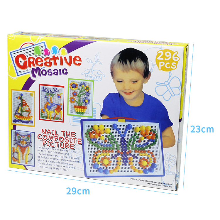 Đồ chơi xếp hình hạt 296 chi tiết hạt nấm cho bé