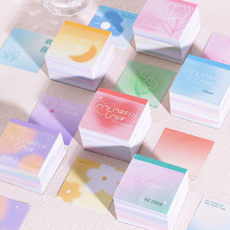 Giấy gấp hạc 400 giấy ( giấy note k dính) color fill love