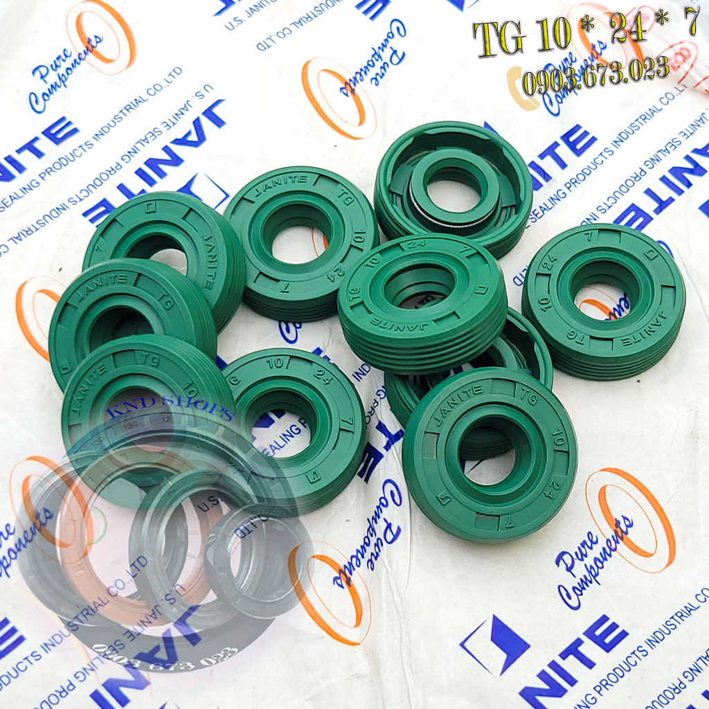 Phớt chặn dầu trục 10mm hiệu Janite TG 10*24*7 |TG 10*25*7 |TG 10*26*7 | TG 10*35*7 máy rửa xe mini, máy bơm nước