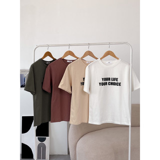 Áo thun cotton phom rộng hình cá tính - Surichau