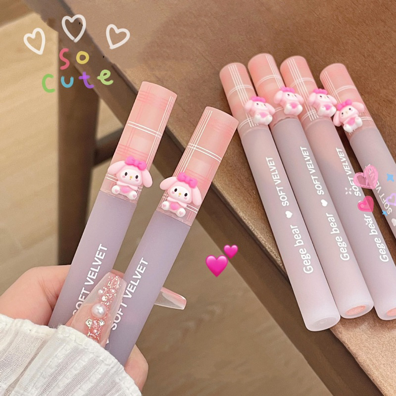 Son Kem Bóng Thỏ Hồng GEGE BEAR Mướt Môi Căng Mọng Lâu Trôi CHÍNH HÃNG