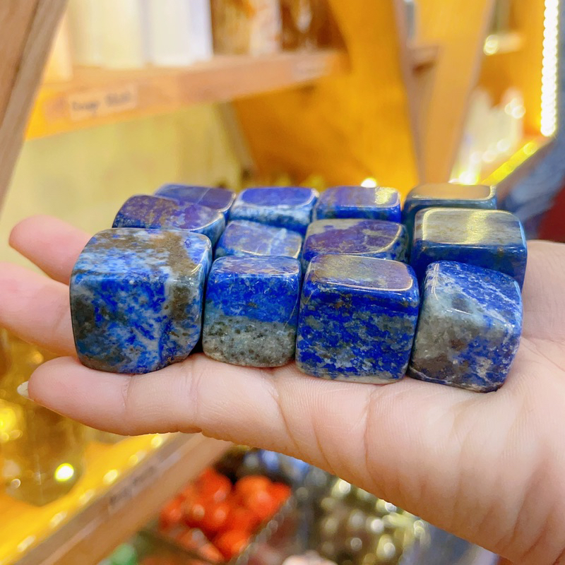 Viên đá dạng vuông đá Lưu Ly, Cube đá Lapis Lazuli, Đá Năng Lượng, Đá Healing