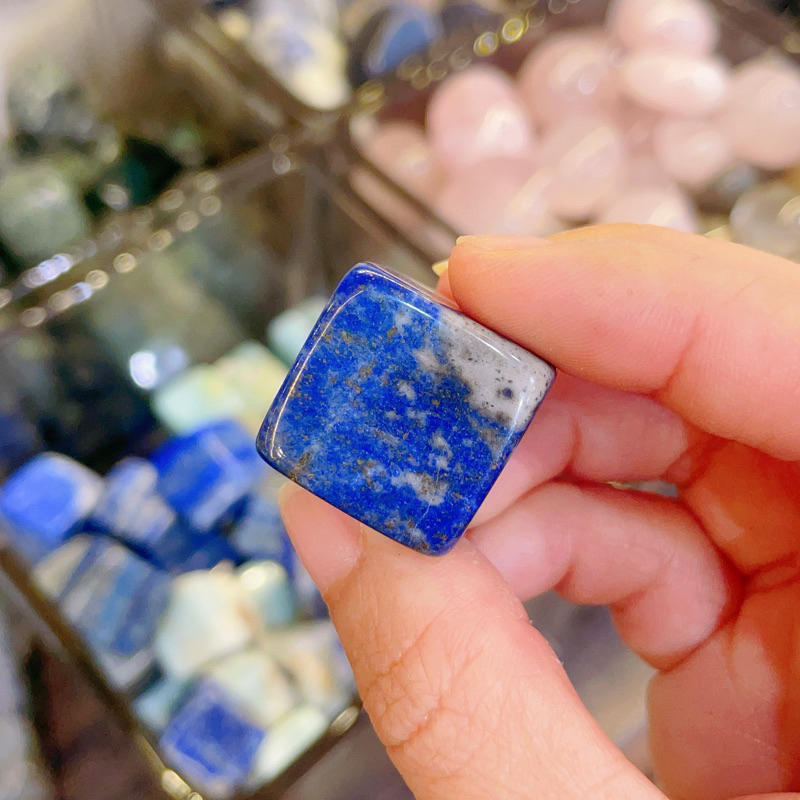 Viên đá dạng vuông đá Lưu Ly, Cube đá Lapis Lazuli, Đá Năng Lượng, Đá Healing