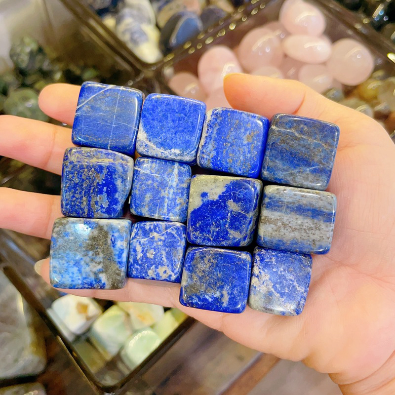 Viên đá dạng vuông đá Lưu Ly, Cube đá Lapis Lazuli, Đá Năng Lượng, Đá Healing