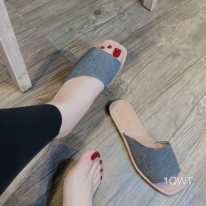 Dép Bệt Quai Jean Xéo Siêu Xinh Êm Đẹp