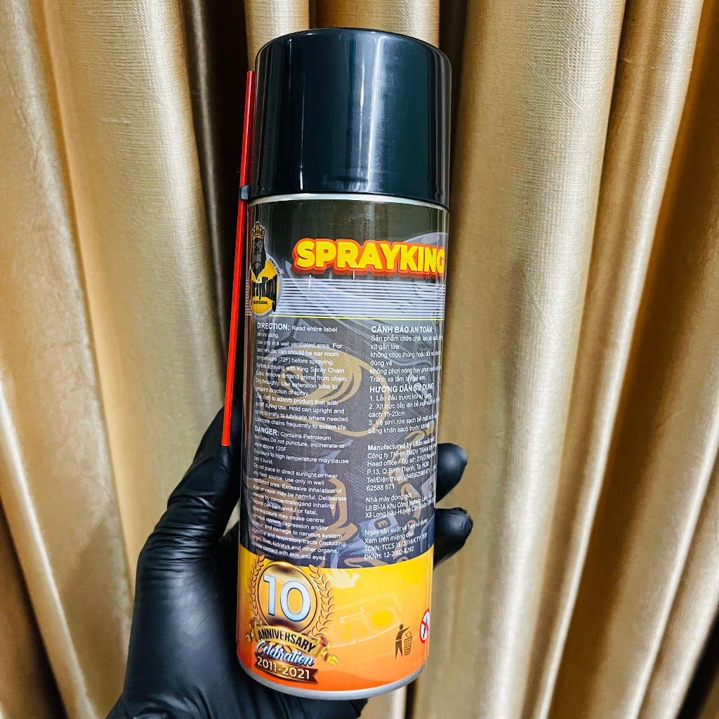 Chai Xịt Dưỡng Sên, Bôi Trơn Sên SPRAYKING 400ML - Mẫu Mới