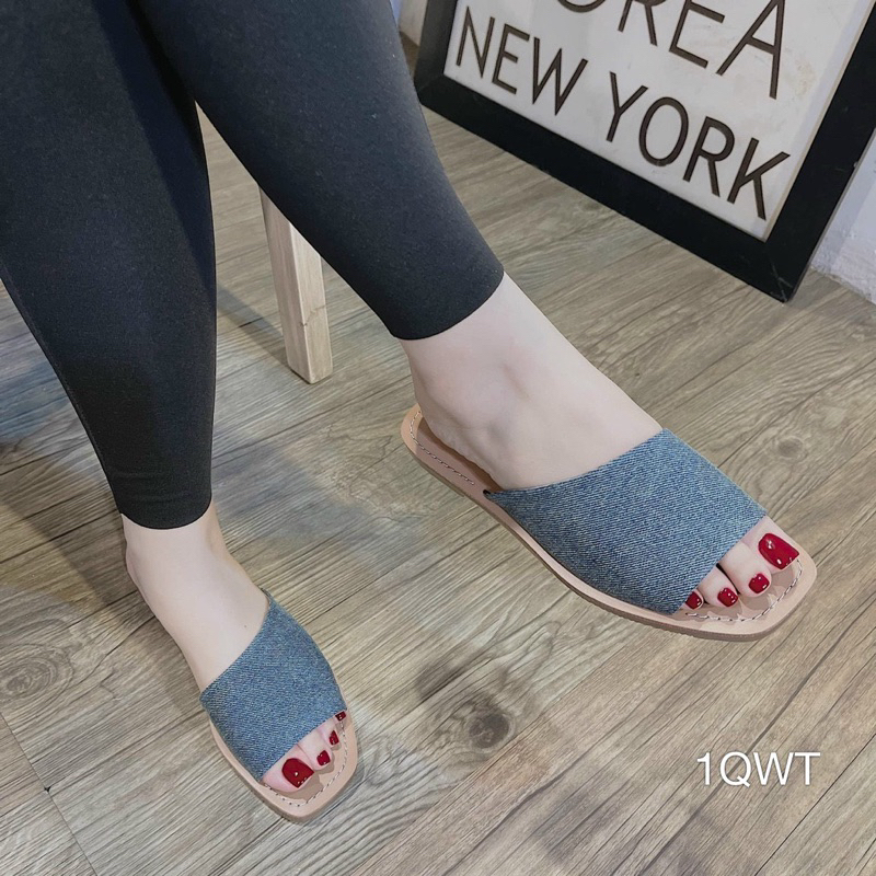 Dép Bệt Quai Jean Xéo Siêu Xinh Êm Đẹp