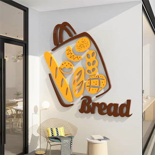 Tranh dán tường mica dán tường cafe, decal dán nổi trang trí quán trà sữa, bánh ngọt, đồ ăn nhanh