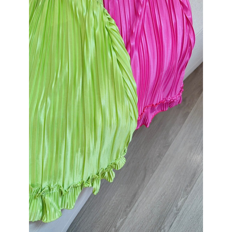 Váy đầm maxi dập ly cho bé gái 10-28kg