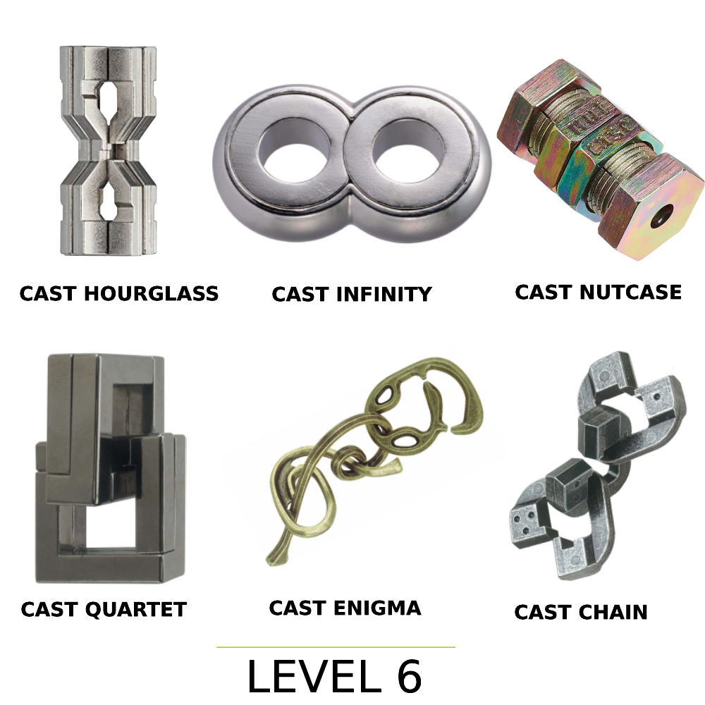 Đồ chơi rèn luyện IQ trí não Huzzle Hanayama Nhật Bản level 1~6