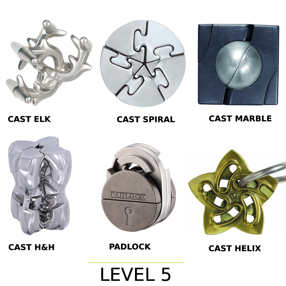 Đồ chơi rèn luyện IQ trí não Huzzle Hanayama Nhật Bản level 1~6