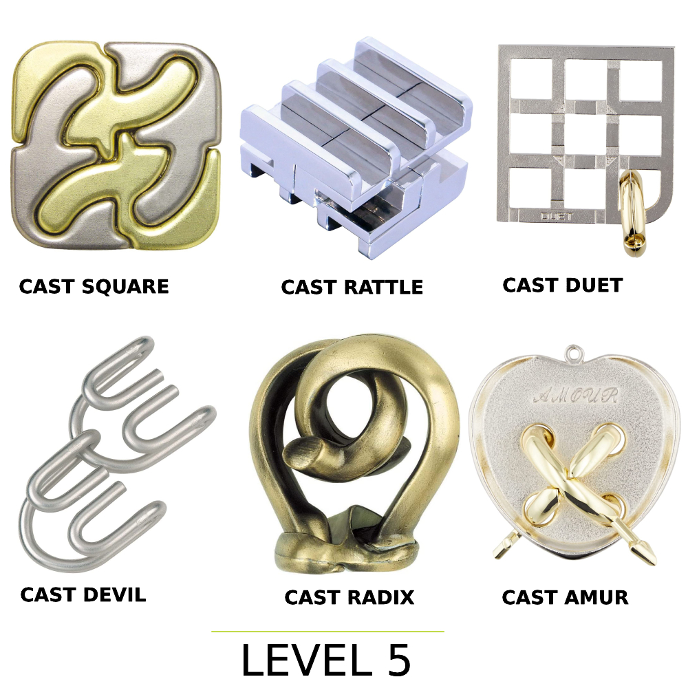 Đồ chơi rèn luyện IQ trí não Huzzle Hanayama Nhật Bản level 1~6