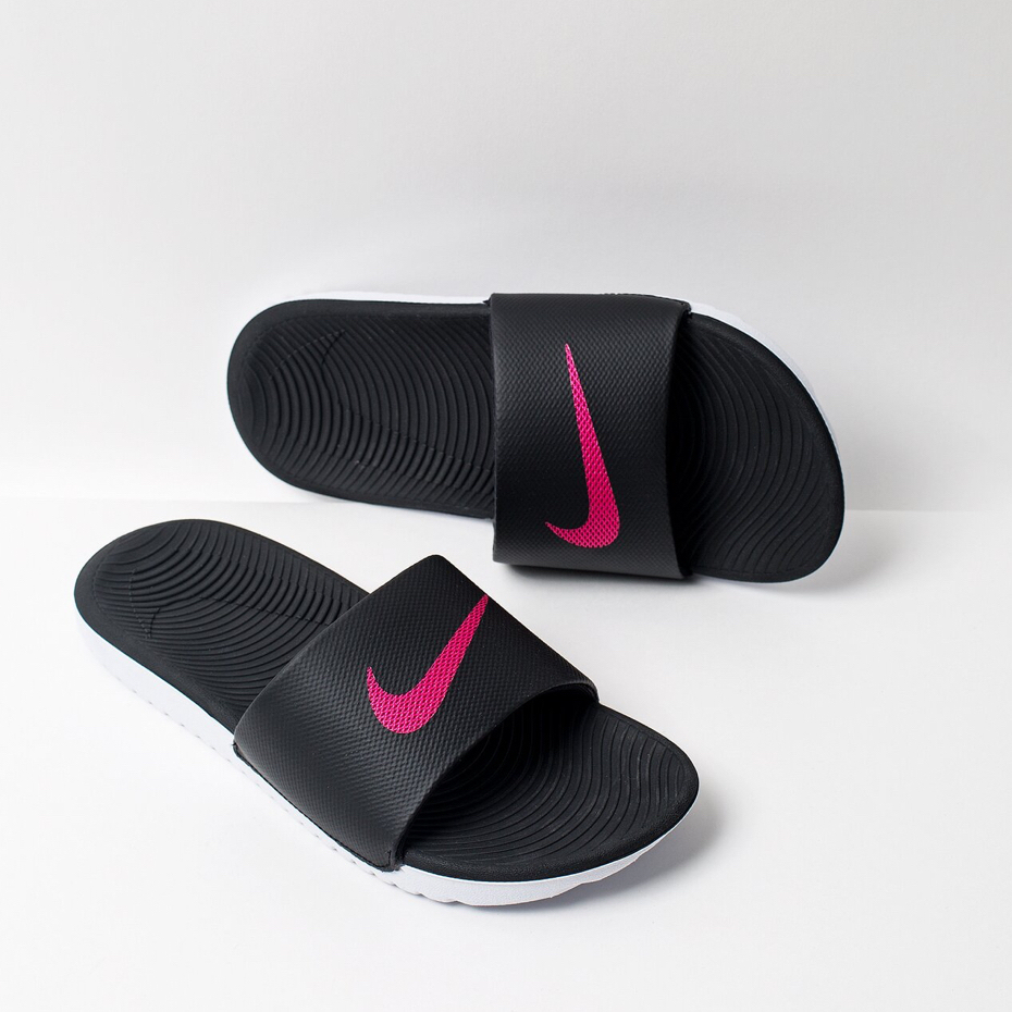 Dép Quai Ngang Thể Thao Kawa Black Swoosh Pink 834588 060