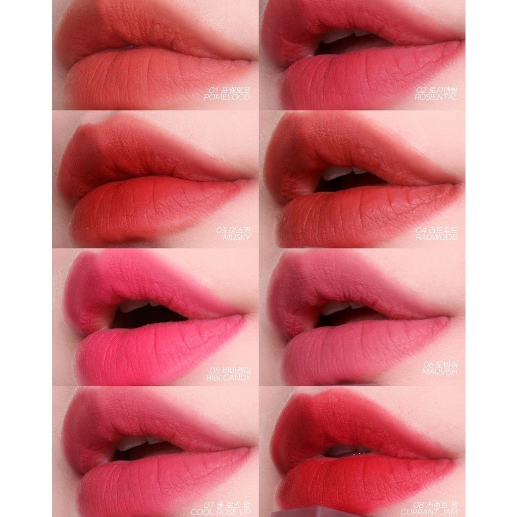 Son kem lì Romand Blur Fudge Tint 02 #Rosiental Cánh hồng khô