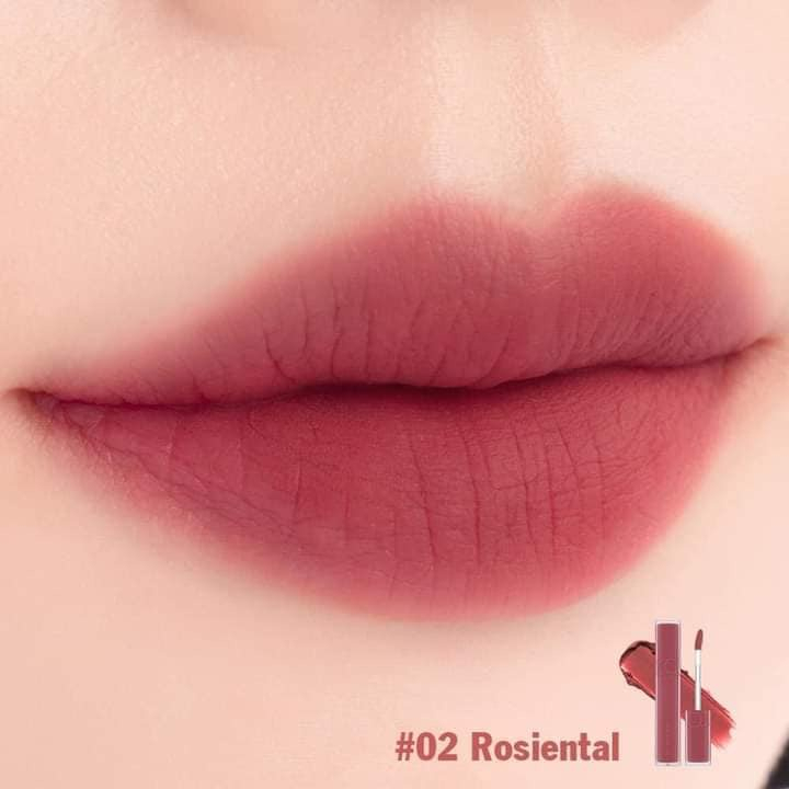 Son kem lì Romand Blur Fudge Tint 02 #Rosiental Cánh hồng khô