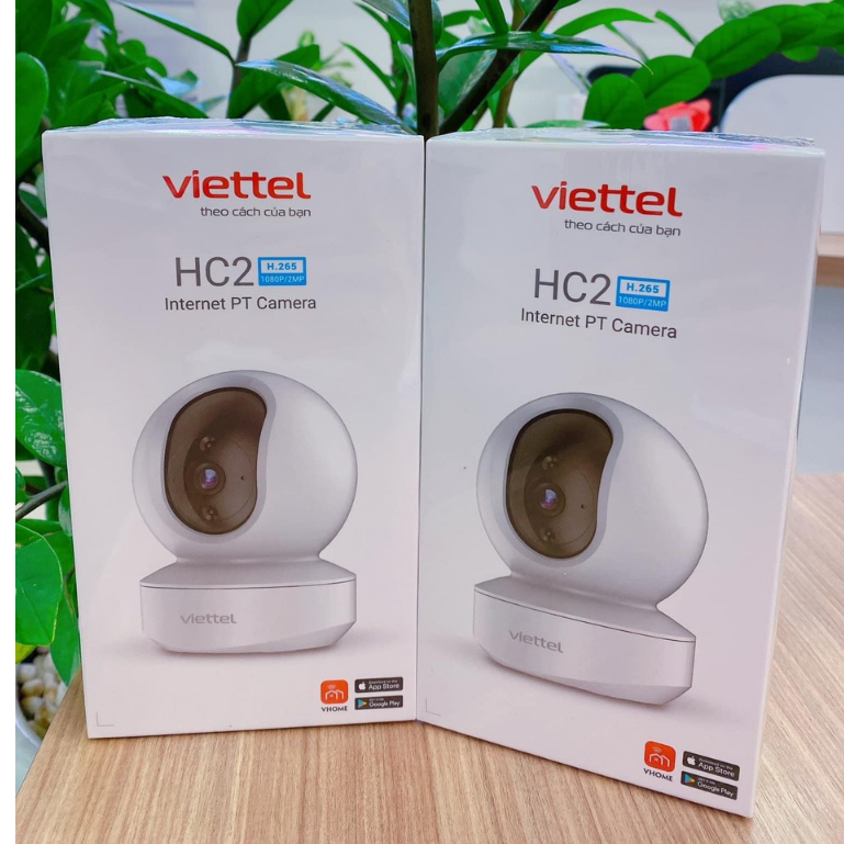 Camera Wifi HC2 Viettel quay quét thông minh toàn cảnh 360-Tăng kèm chân đế xoay-Kèm thẻ 32GB