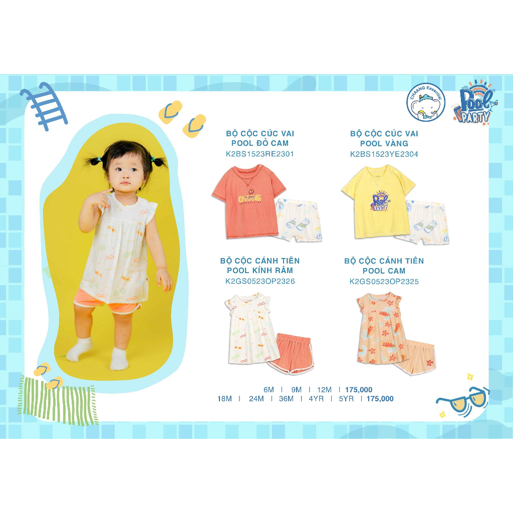 Bộ cộc cotton Chaang cho bé SS23