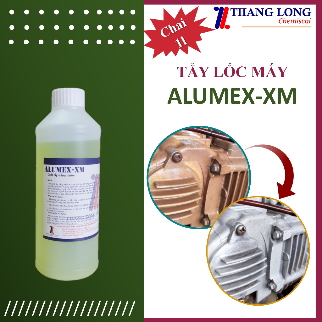 <CỰC MẠNH> Nước rửa lốc máy không chạm ALUMEX-XM lọ 1lit