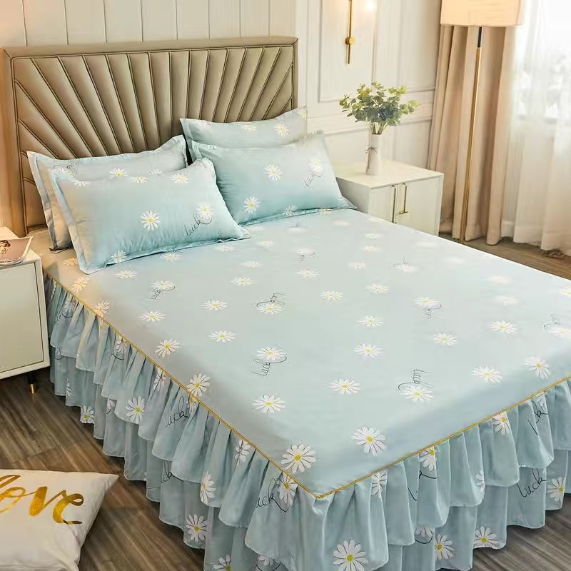 Bộ ga giường 3 trong 1 kích thước 150*200cm/180*200cm/200*200